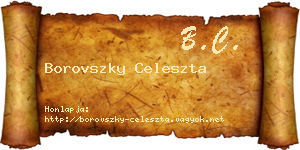 Borovszky Celeszta névjegykártya